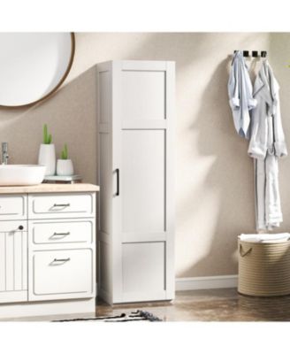 4-Shelf Tall Storage Cabinet for Bathroom and Living Room