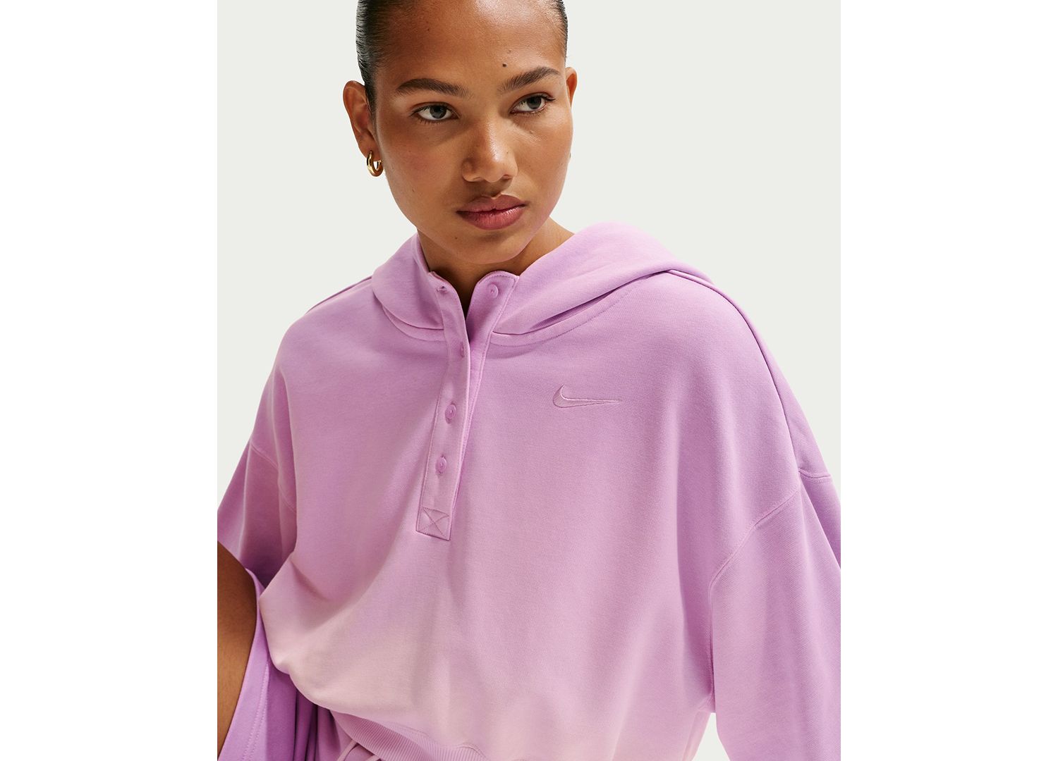Женская спортивная одежда Phoenix Fleece с капюшоном Henley оверсайз из флиса