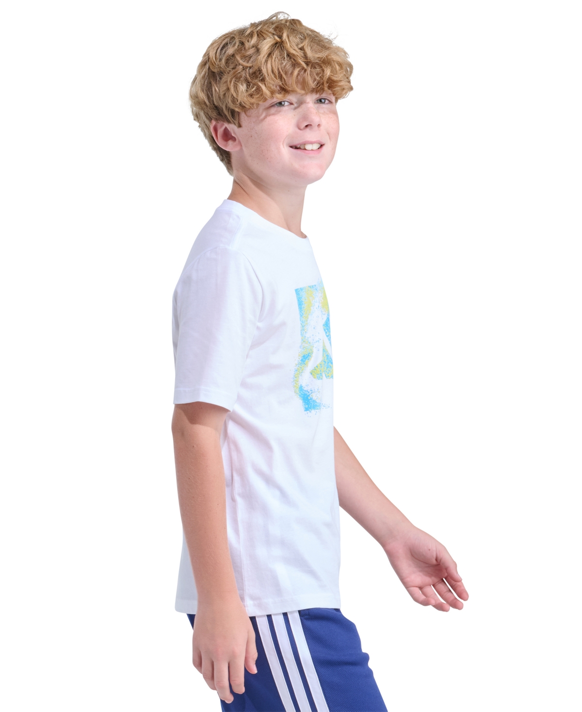 adidas Boys' 8-20 Short-Sleeve Spray Gradient Logo T-Shirt