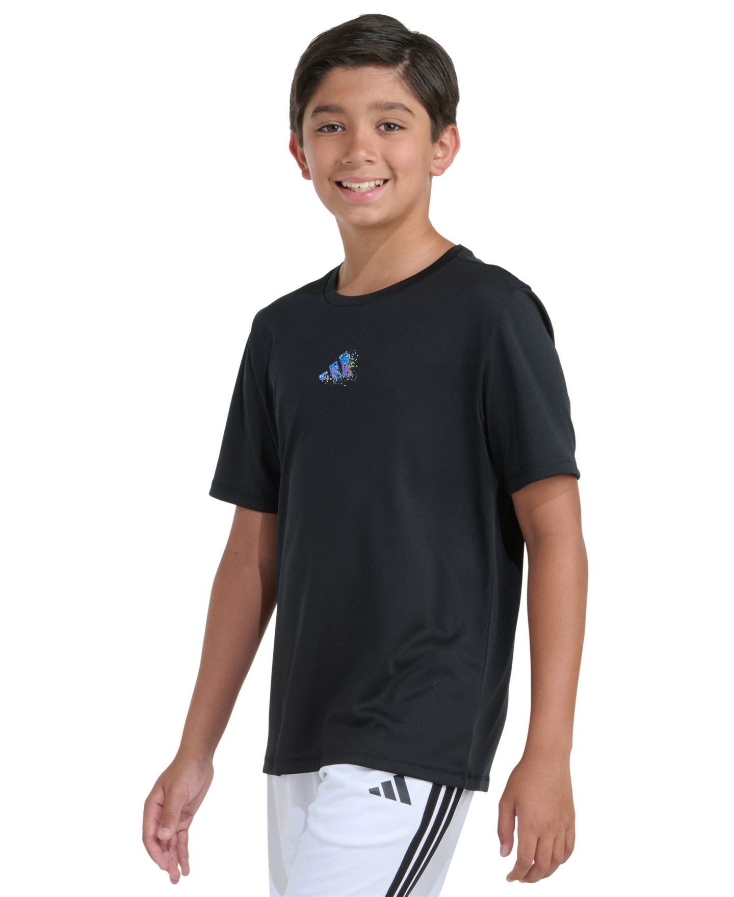 Футболки adidas Short-Sleeve T-Shirts для мальчиков, цвет: Чёрный — фото 2