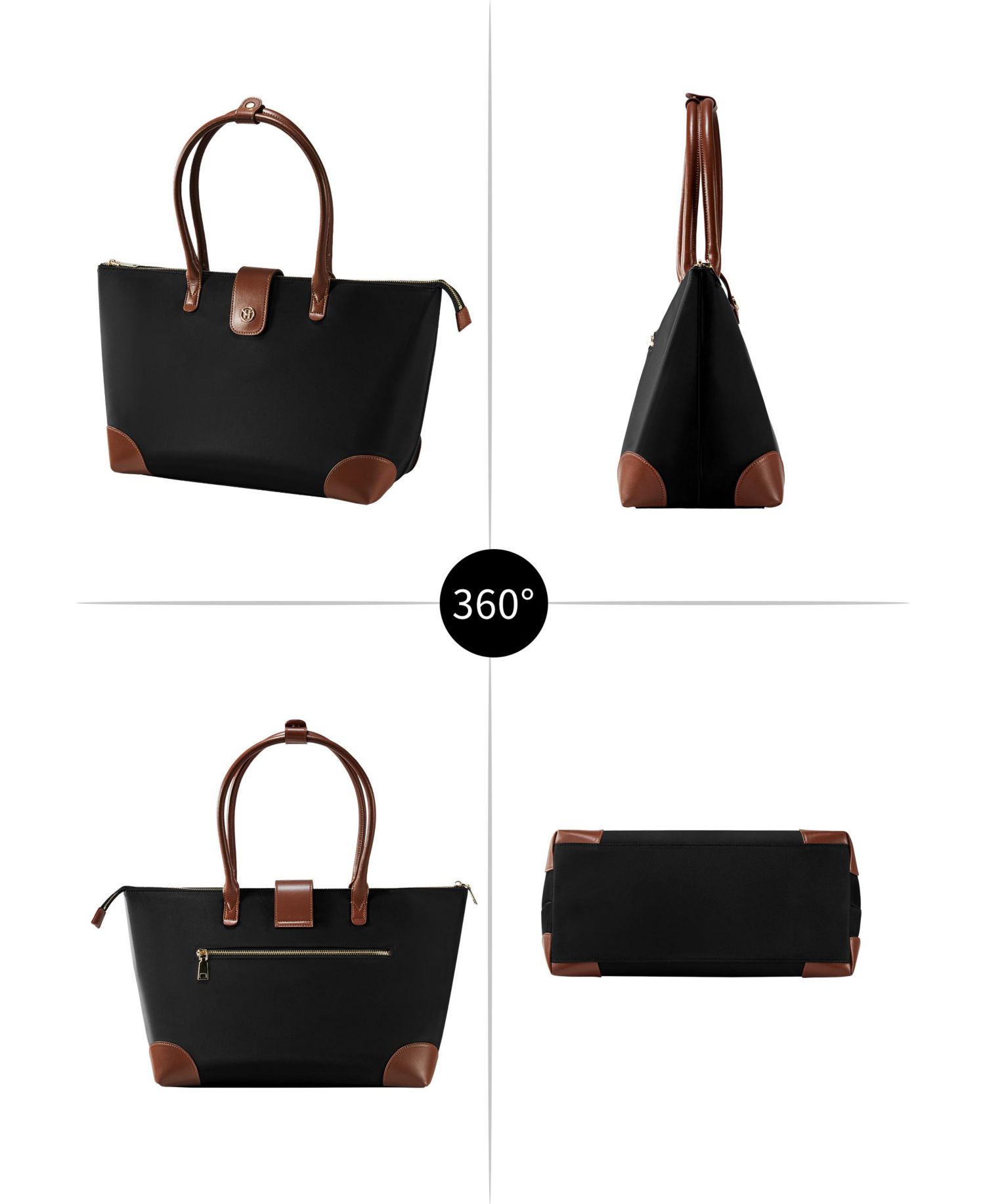 Women's Tote Nylon Top Zip Medium Lifestyle Bag - Bags for Women by Eve Victoria Hyde