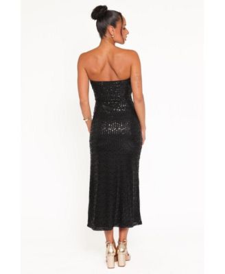 Women's Agnes Strapless Sequin Maxi Dress