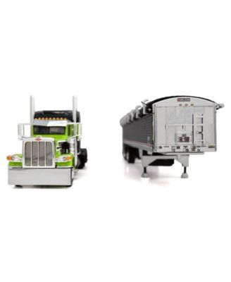 DCP 1/64 Peterbilt 389 Semi Truck with Spread Axle Wilson Patriot Belt Trailer