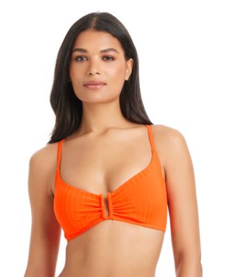 Women's Refresh Ribbed Tie-Back Bikini Top