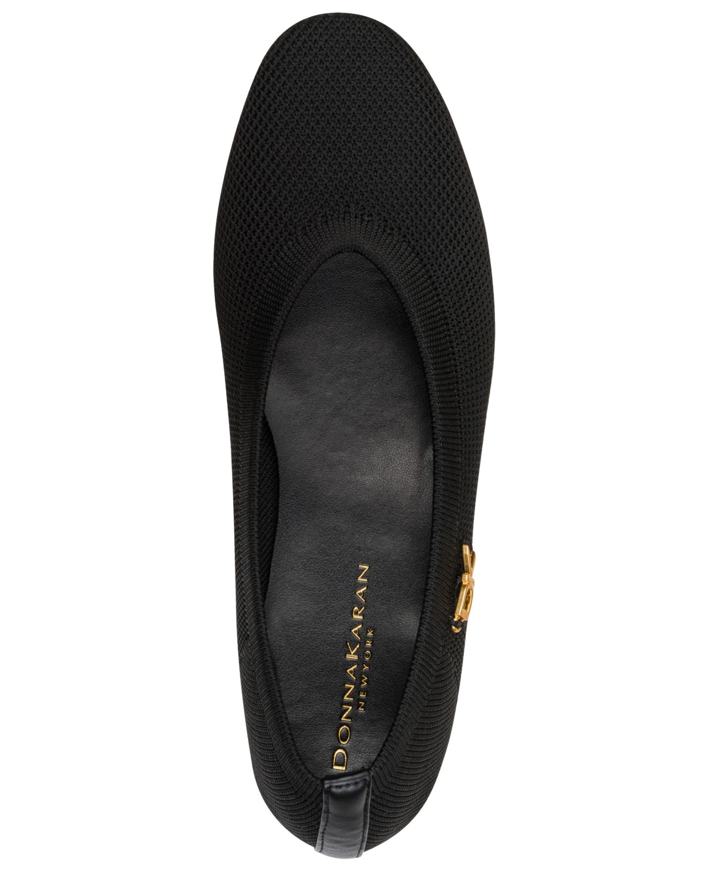 Женские балетки Donna Karan New York Avery, цвет: Чёрный вязаный — фото 4