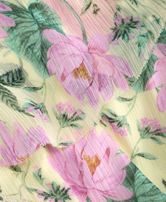 Women's Lena Lotus Printed Chiffon Ruffled Maxi Dress