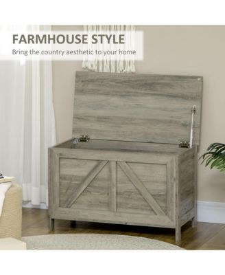 19" Farmhouse Storage Chest Organizer,