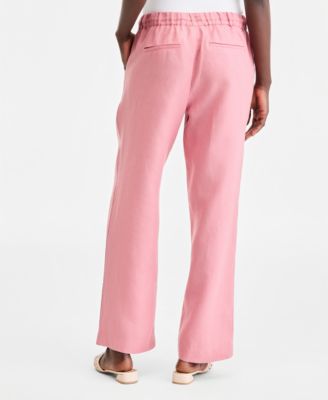 Women's 100% Linen Drawstring Pants
