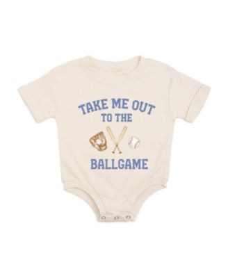 Baby Boys Take Me Out To The Ballgame Short Sleeve Romper