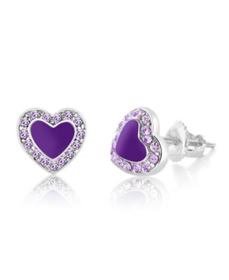 Girls Heart Hypoallergenic Earrings with Surgical Titanium Screwbacks