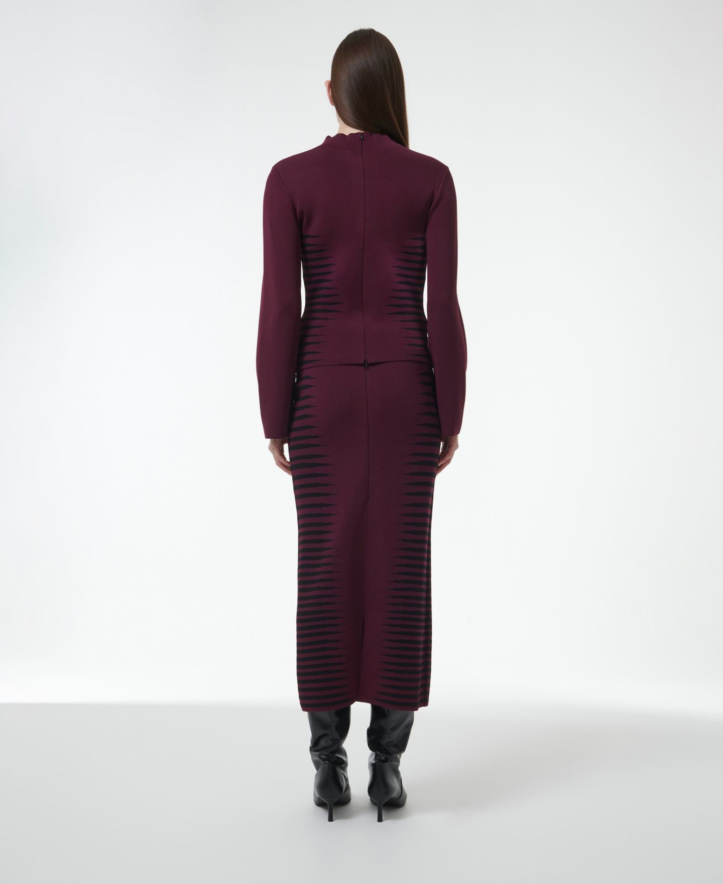 Женский топ Leem Jacquard Knit Fitted, цвет: Красный — фото 3