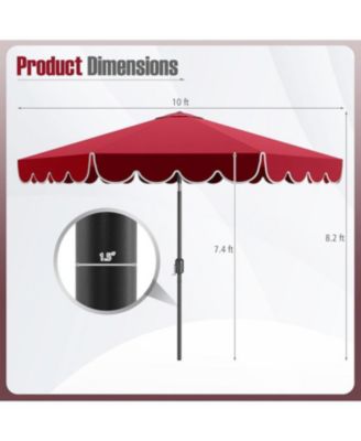 Patio Umbrella Outdoor Market Umbrella with Crank Tilt Adjustment