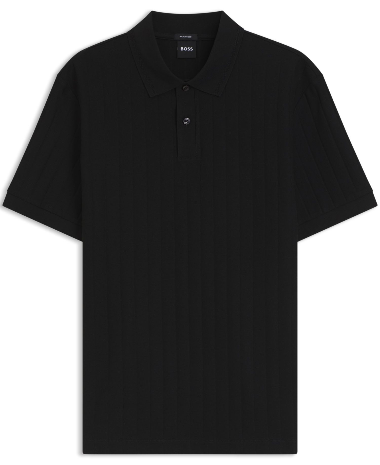 Men's Mercerized-Cotton Vertical Stripes Polo Shirt