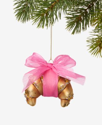 Foodie & Spirits Croissant with Bow Ornament