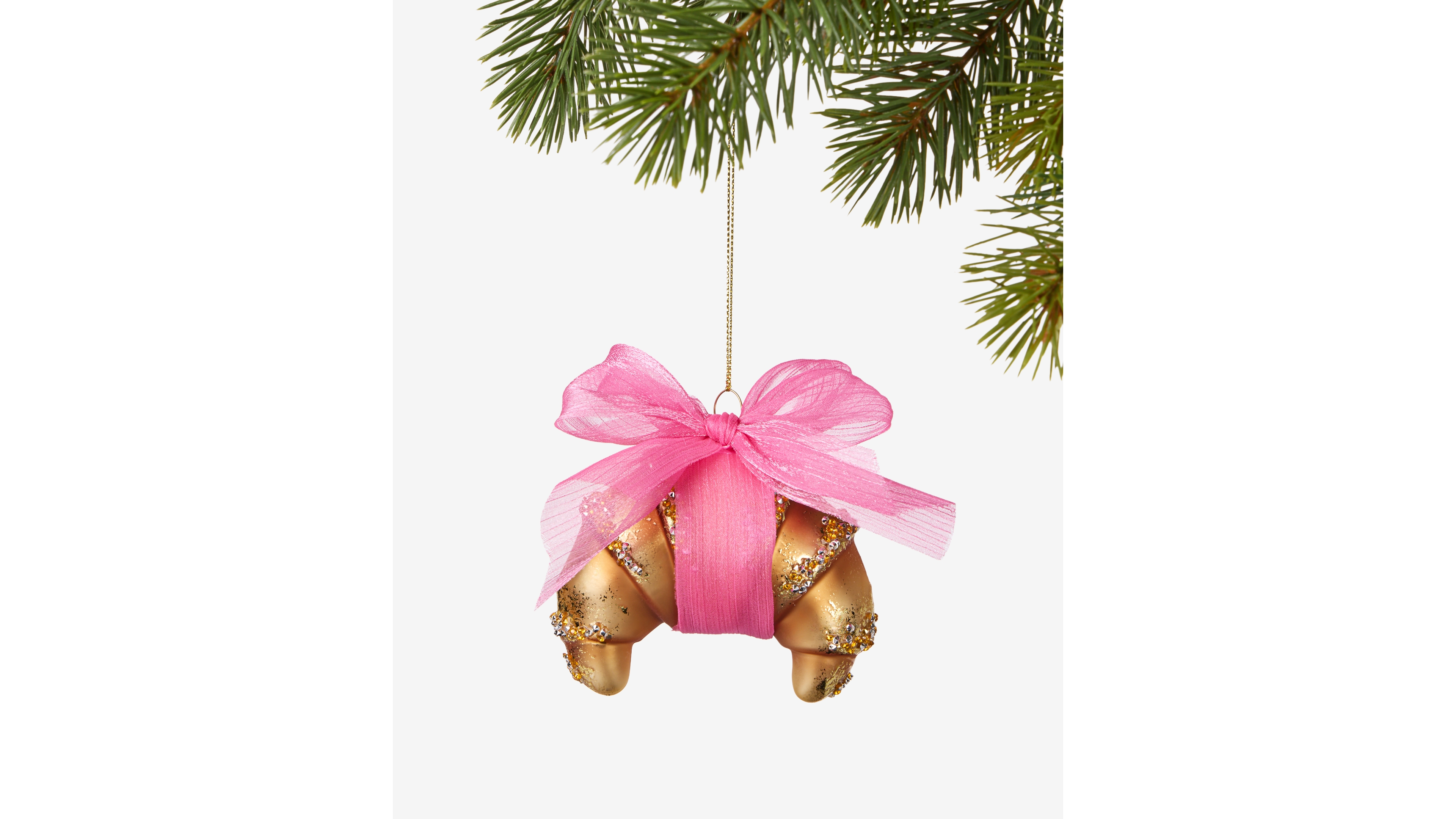 Holiday Lane Foodie & Spirits Croissant with Bow Ornament, Macy's Exclusive