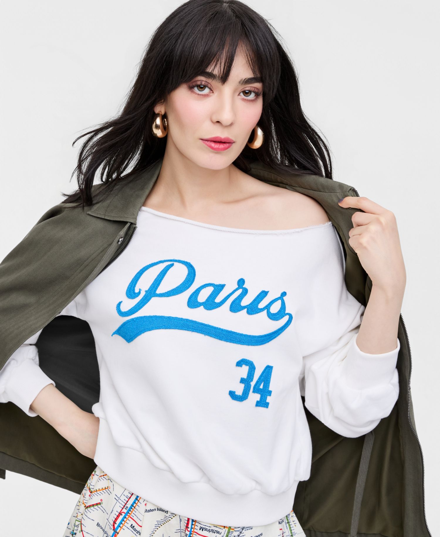 Women's Paris Sweatshirt, Macy's Exclusive- Molly Rogers Capsule Collection