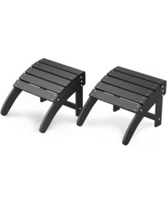 HDPE Adirondack Ottoman Foot Rest, Weather Resistant Outdoor Footstool for Adirondack Chair