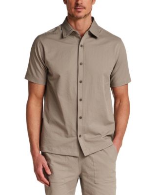 Men's Short-Sleeve Mini Seersucker Shirt