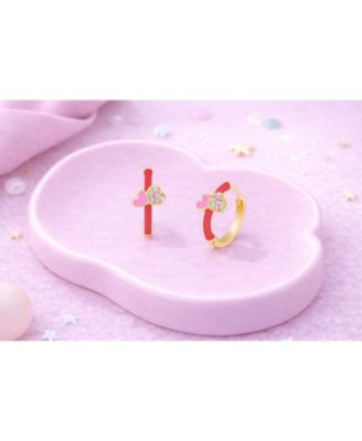 Girls Heart Hypoallergenic Earrings with Surgical Titanium Screwbacks