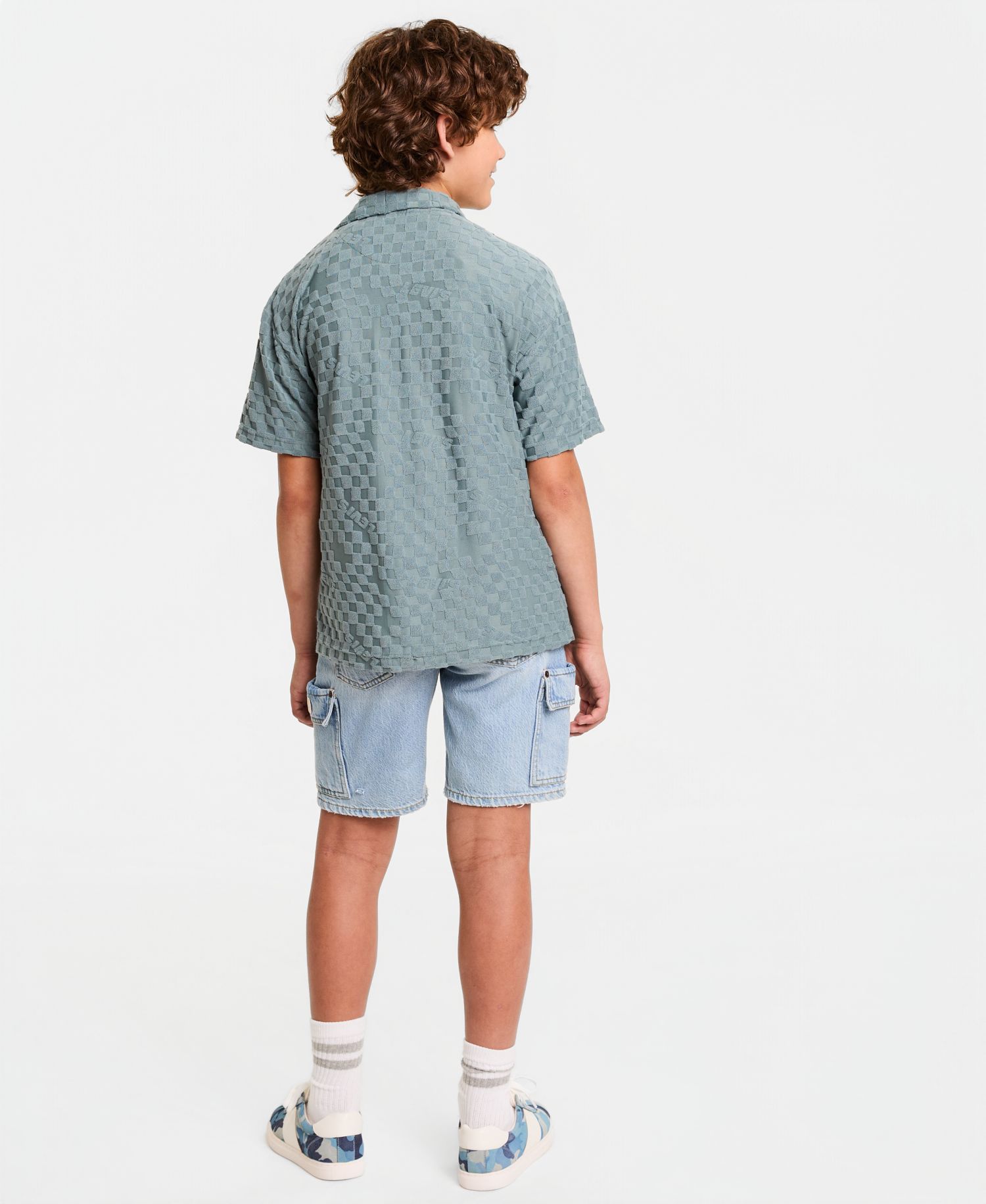 Boys' 8-20 Knit Camp Short-Sleeve Shirt