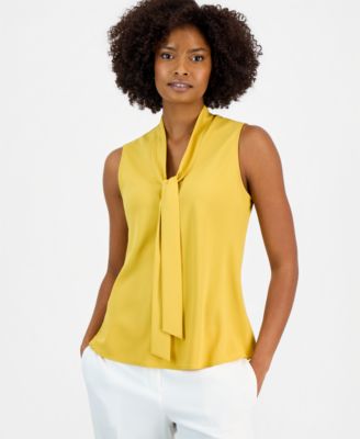 Women's Sleeveless Tie-Neck Top