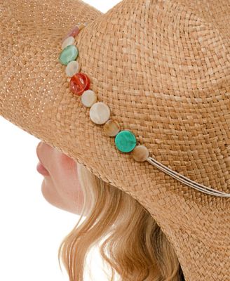 Gem Stone Straw Cowboy Hat
