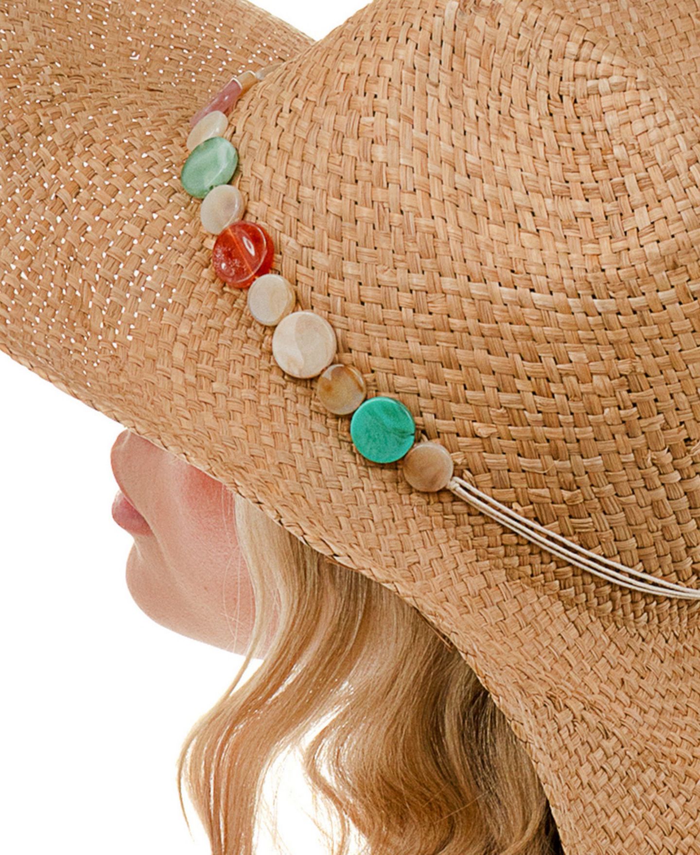 Женский головной убор Marcus Adler Gem Stone Straw Cowboy Hat, цвет: Натуральный — фото 3