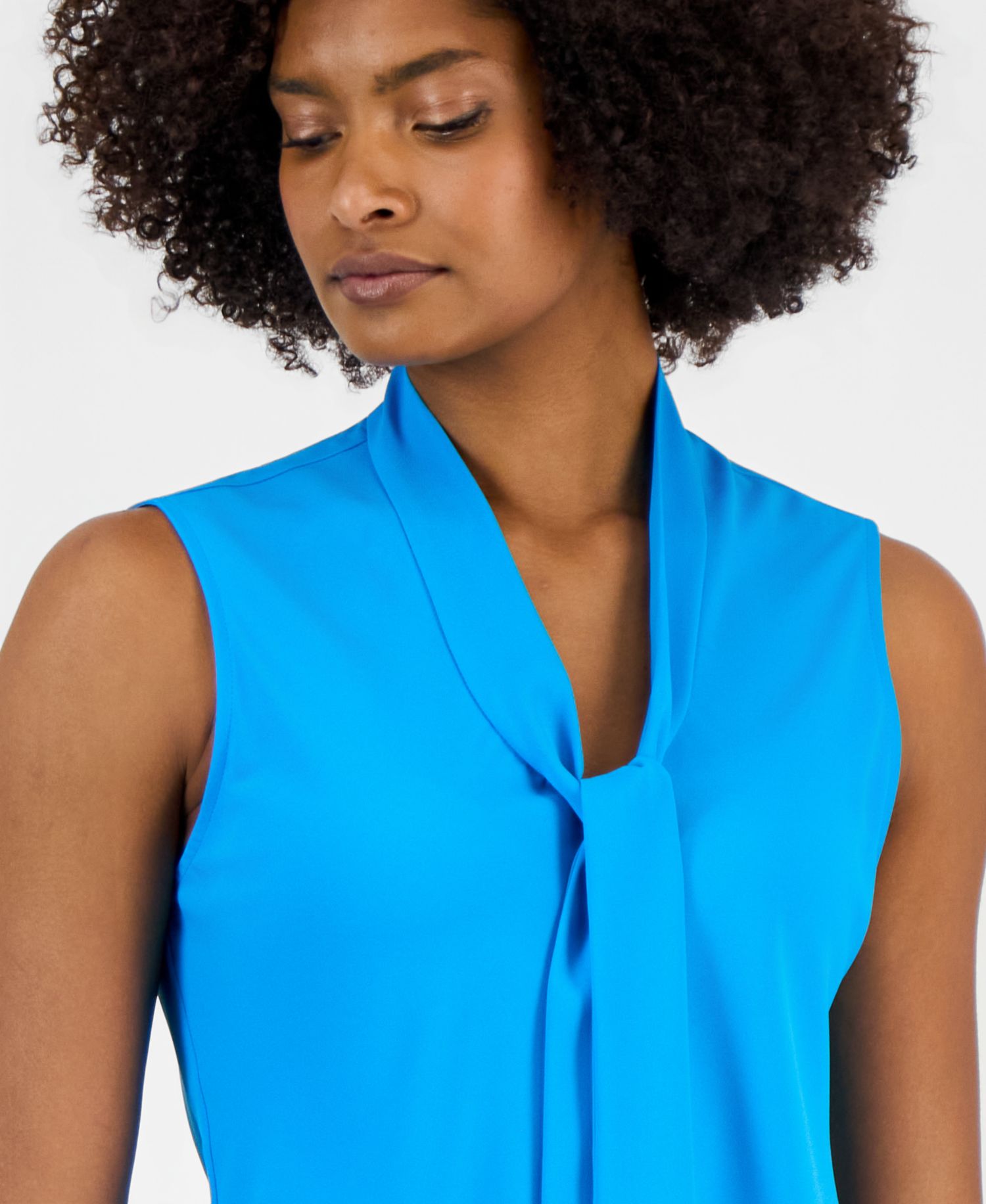 Women's Sleeveless Tie-Neck Top