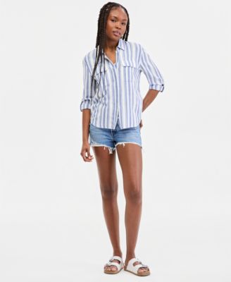 Women's 501 Button Fly High-Rise Denim Shorts