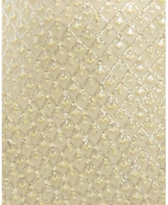 Juniors' Beaded V-Neck Lace-Up-Back Gown 