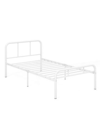 12-Inch Twin Bed Frame Modern Metal Platform Bed w/ Headboard & Footboard