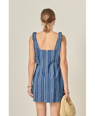 Women's Denim Stripe Mini Dress