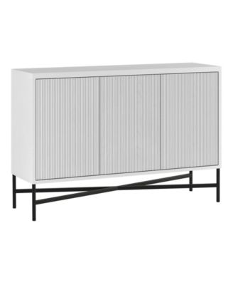 Brighton 48" Wide Rectangular Fluted Buffet Table