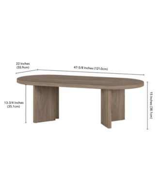 Alma 48" Wide Oval Coffee Table