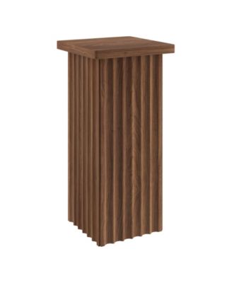 Bourne 10.75" Wide Square Fluted Side Table