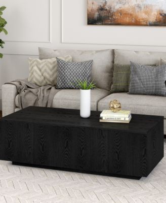 Reyes 48" Wide Rectangular Fluted Coffee Table
