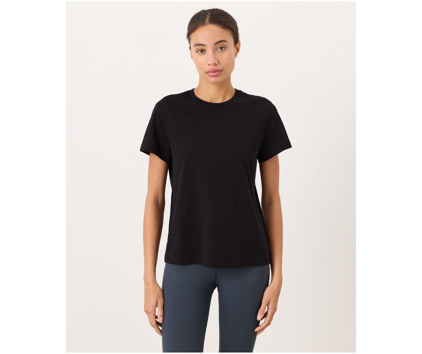 Женская футболка Pact Organic Cotton Essential Crewneck, цвет: Чёрный — фото 1