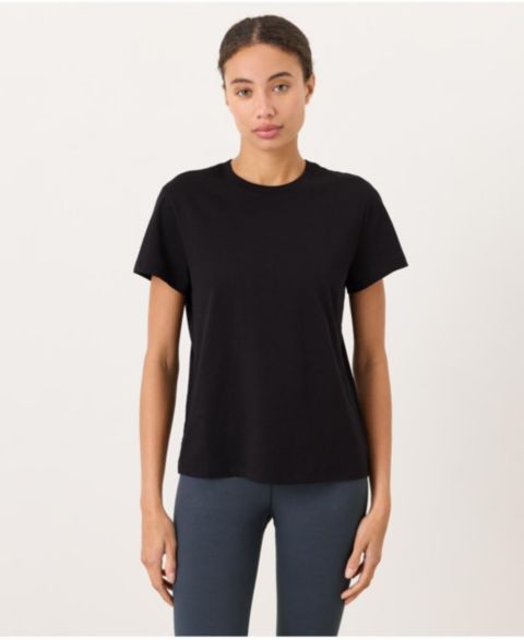 Женская футболка Pact Organic Cotton Essential Crewneck, цвет: Чёрный