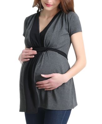 Maternity Colorblock Nursing Top