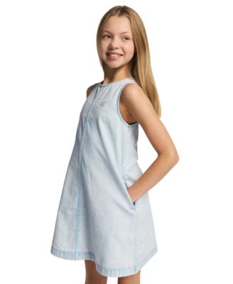 Girls' 7-16 Round Neck Sleeveless Dress