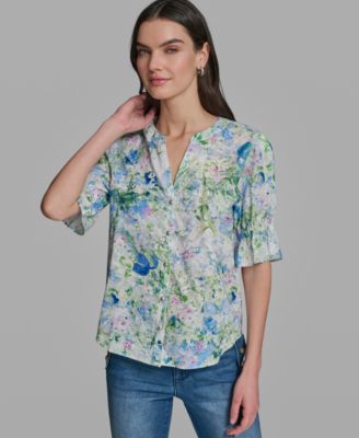 Petite Short-Sleeve Blouse