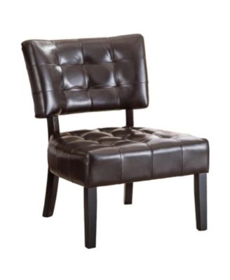 Blended Leather Accent Chair with Oversized Seat