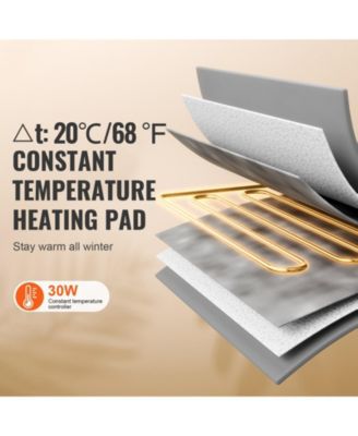 Heated Elevated Cat House with Adjustable Temperature and Timer