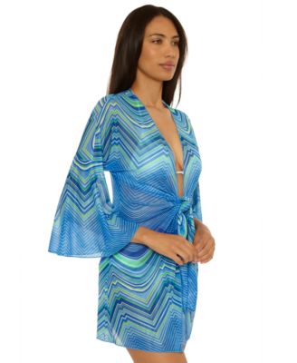 Women's Summer Sunrise Tie-Front Cover-Up Tunic