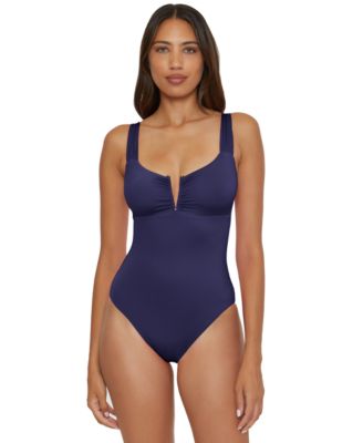 Women's V-Neck One-Piece Swimsuit