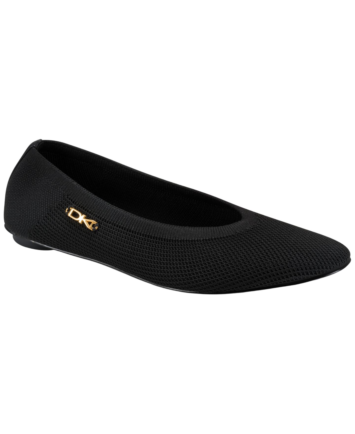 Женские балетки Donna Karan New York Avery, цвет: Чёрный вязаный — фото 1