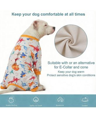 Cotton Polyester Calming Dog Onesie for All Seasons - Stress Relief, Comfort, and Easy Care