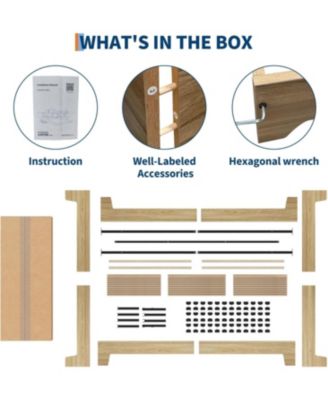 Platform Bed Frame Underbed Storage Clearance Wood Metal Slat No Headboard No Box Spring Easy Assembly