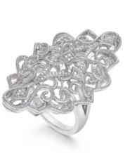 Macy s Sterling Silver Diamond Rings Macy s
