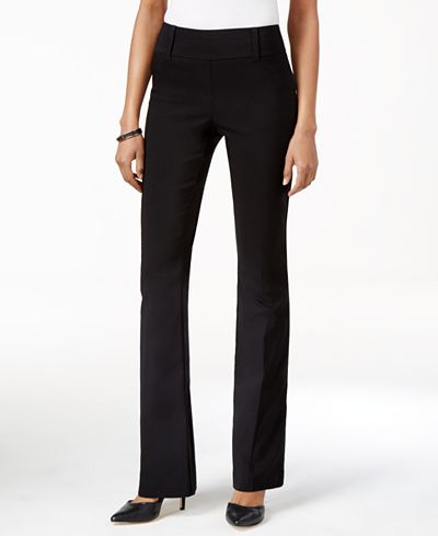 Style & Co Pull-On Boot-Leg Pants, Only at Macy's - Style & Co Pant Fit ...